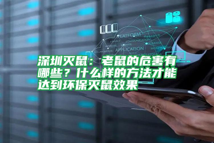 深圳滅鼠:老鼠的危害有哪些?什么樣的方法才能達(dá)到環(huán)保滅鼠效果