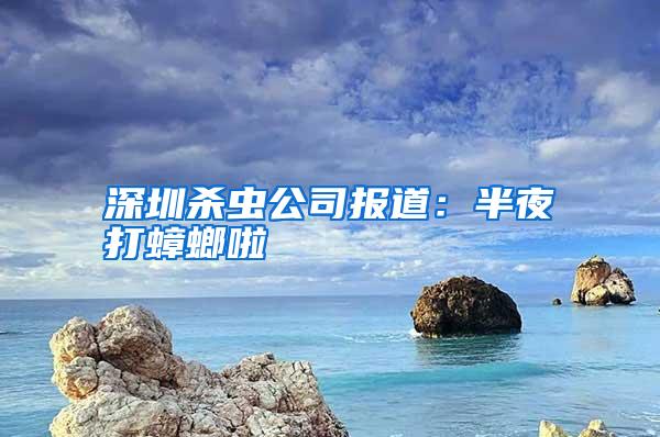 深圳殺蟲公司報(bào)道:半夜打蟑螂啦