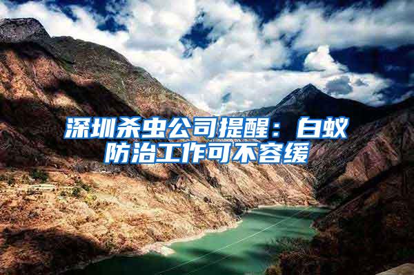 深圳殺蟲(chóng)公司提醒：白蟻防治工作可不容緩