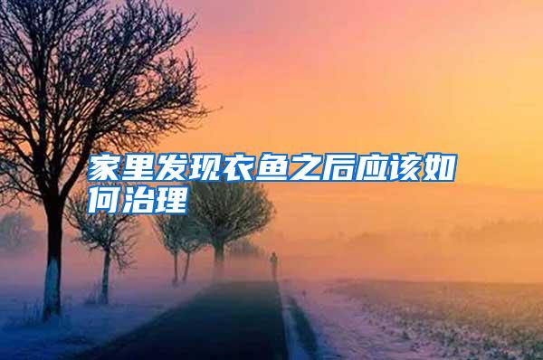 家里發(fā)現(xiàn)衣魚之后應(yīng)該如何治理