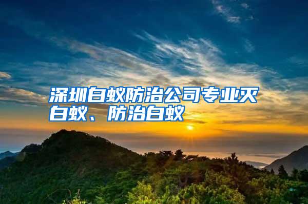 深圳白蟻防治公司專(zhuān)業(yè)滅白蟻、防治白蟻