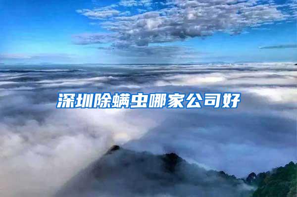 深圳除螨蟲哪家公司好