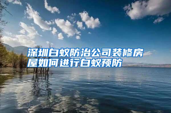 深圳白蟻防治公司裝修房屋如何進(jìn)行白蟻預(yù)防