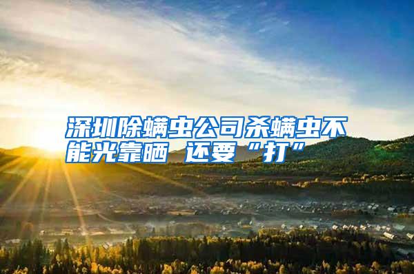 深圳除螨蟲公司殺螨蟲不能光靠曬 還要“打”