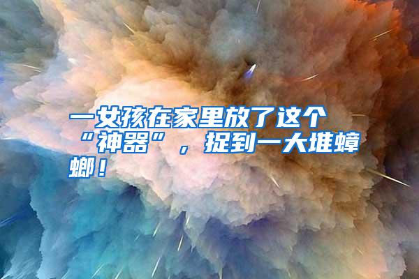 一女孩在家里放了這個“神器”,捉到一大堆蟑螂!