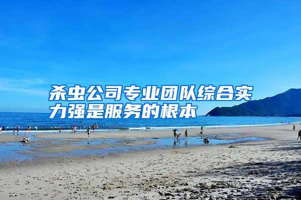 殺蟲公司專業(yè)團(tuán)隊(duì)綜合實(shí)力強(qiáng)是服務(wù)的根本