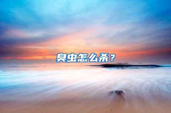 臭蟲怎么殺?