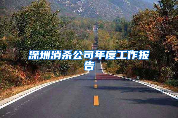 深圳消殺公司年度工作報告