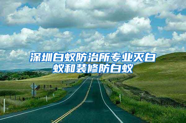 深圳白蟻防治所專業(yè)滅白蟻和裝修防白蟻