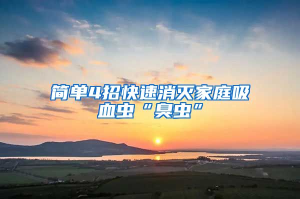 簡(jiǎn)單4招快速消滅家庭吸血蟲(chóng)“臭蟲(chóng)”